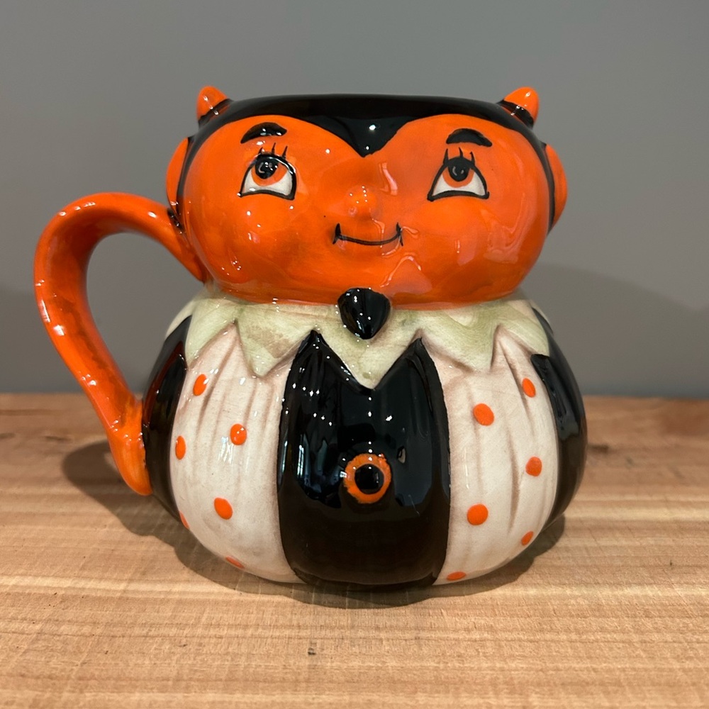 NEW NEVER USED Johanna Parker Ceramic Devil Mug